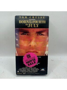 Born On The Fourth Of July VHS 1990 Tom Cruise Oliver Stone MCA Universal Pre-Ow